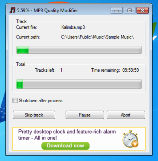 MP3 Quality Modifier screen2