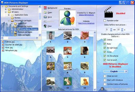 MSN Pictures Displayer  screen 1