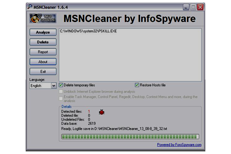 MSNCleaner screen2