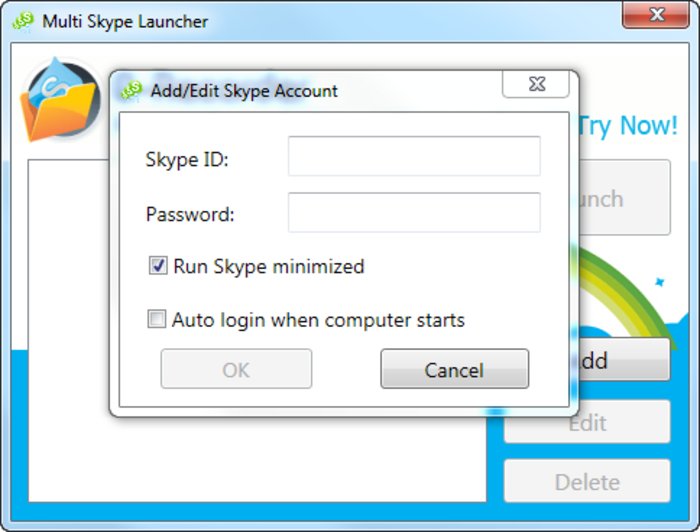 Multi Skype Launcher screen2