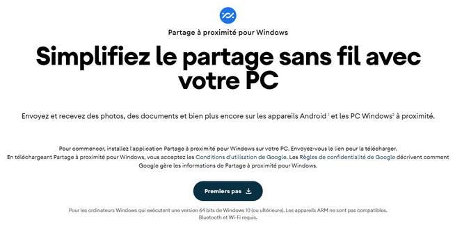 Nearby Share : transférez vos fichiers d'Android à Windows
