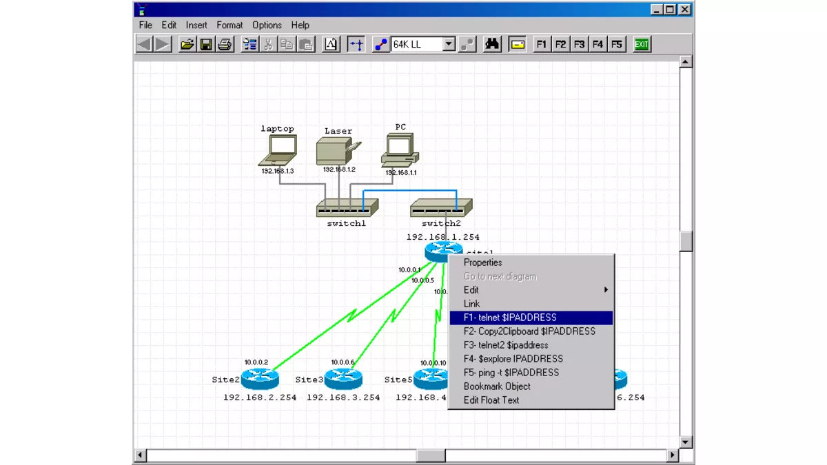 Network Notepad Example Network Notepad : créer des diagrammes de réseaux