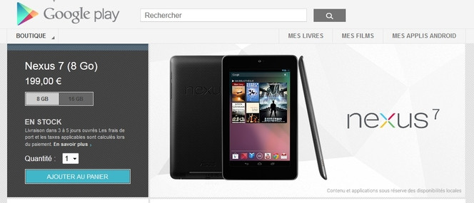 Nexus 7 Google Play