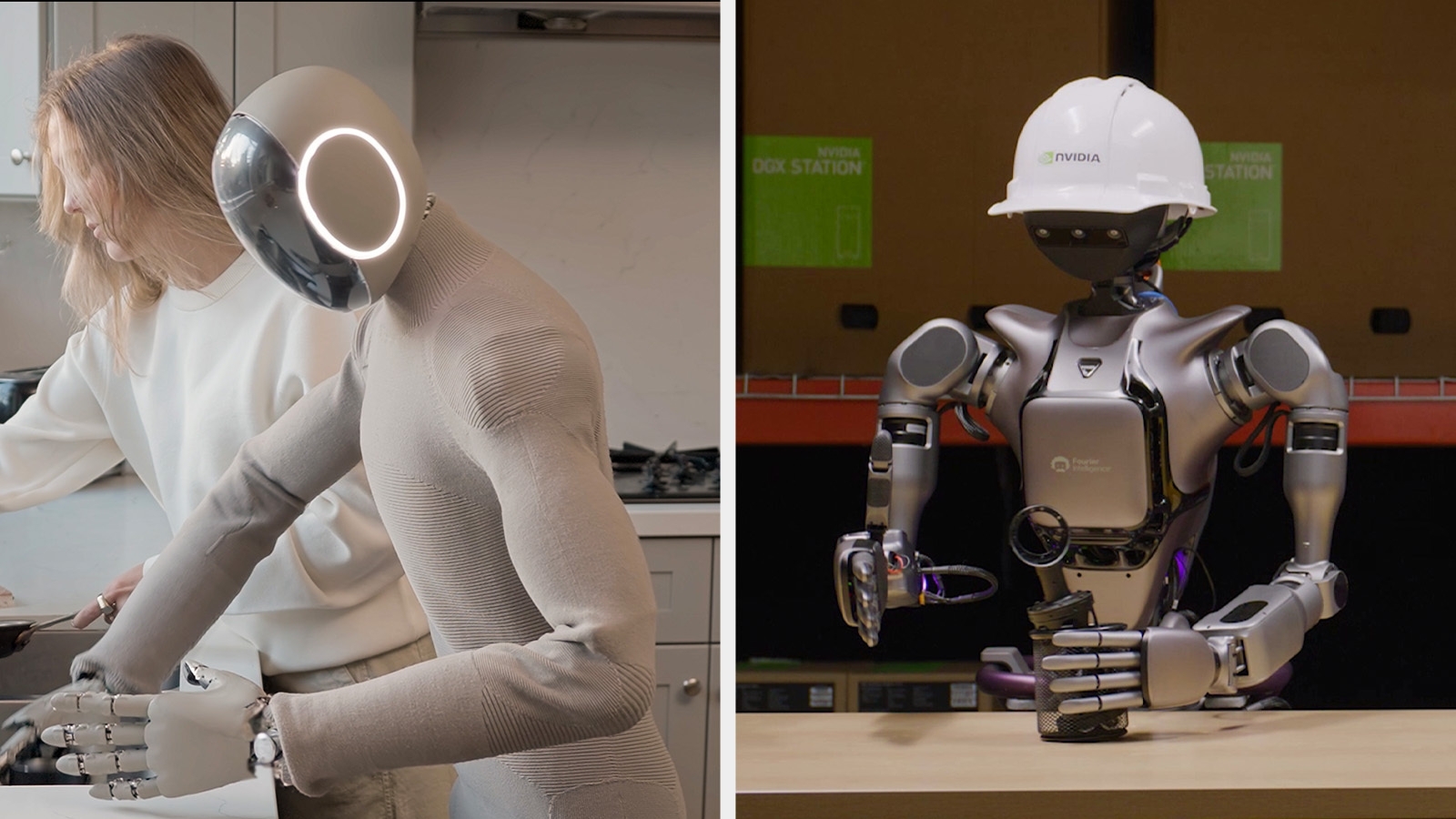 Nividia Isaac GROOT N1 robot humanoide ia raisonnement