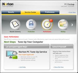 Norton PC Checkup screen 2