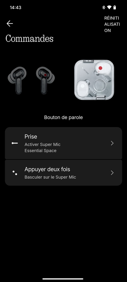 Nothing Ear 3 application reglage boitiier