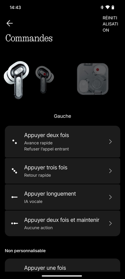 Nothing Ear 3 reglage boutons 02