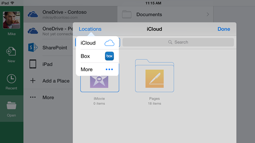 Office-iOS-integration-stockage-cloud