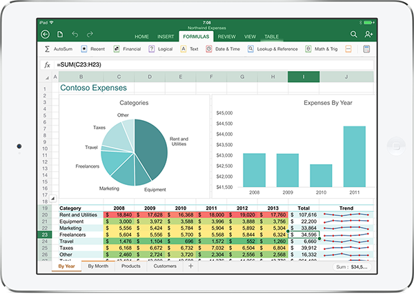 Office-pour-iPad-Excel