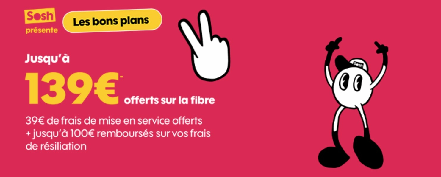 offre remboursement Sosh fibre