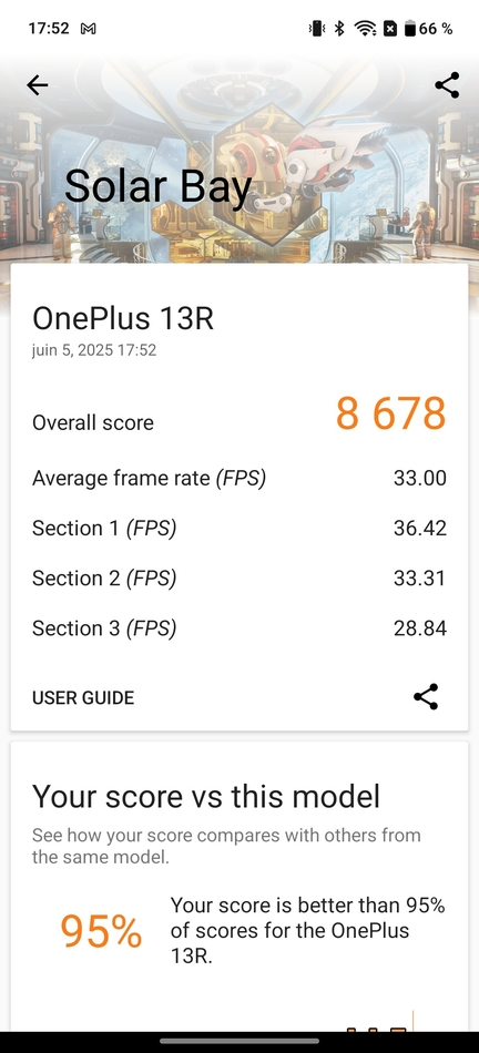 OnePlus 13R 3DMark Solar Bay