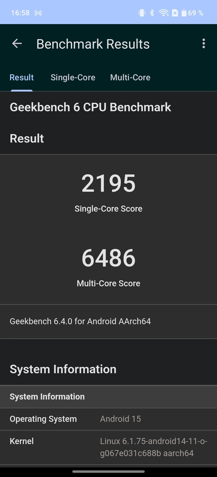 OnePlus 13R Geekbench 6