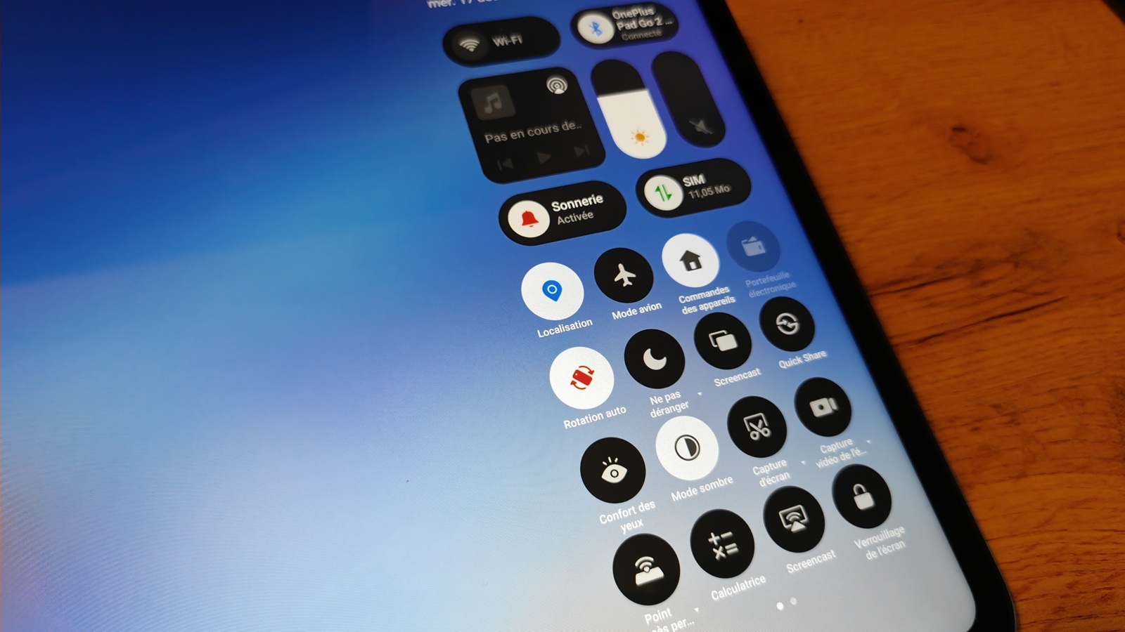 OnePlus Pad Go 2 centre controle
