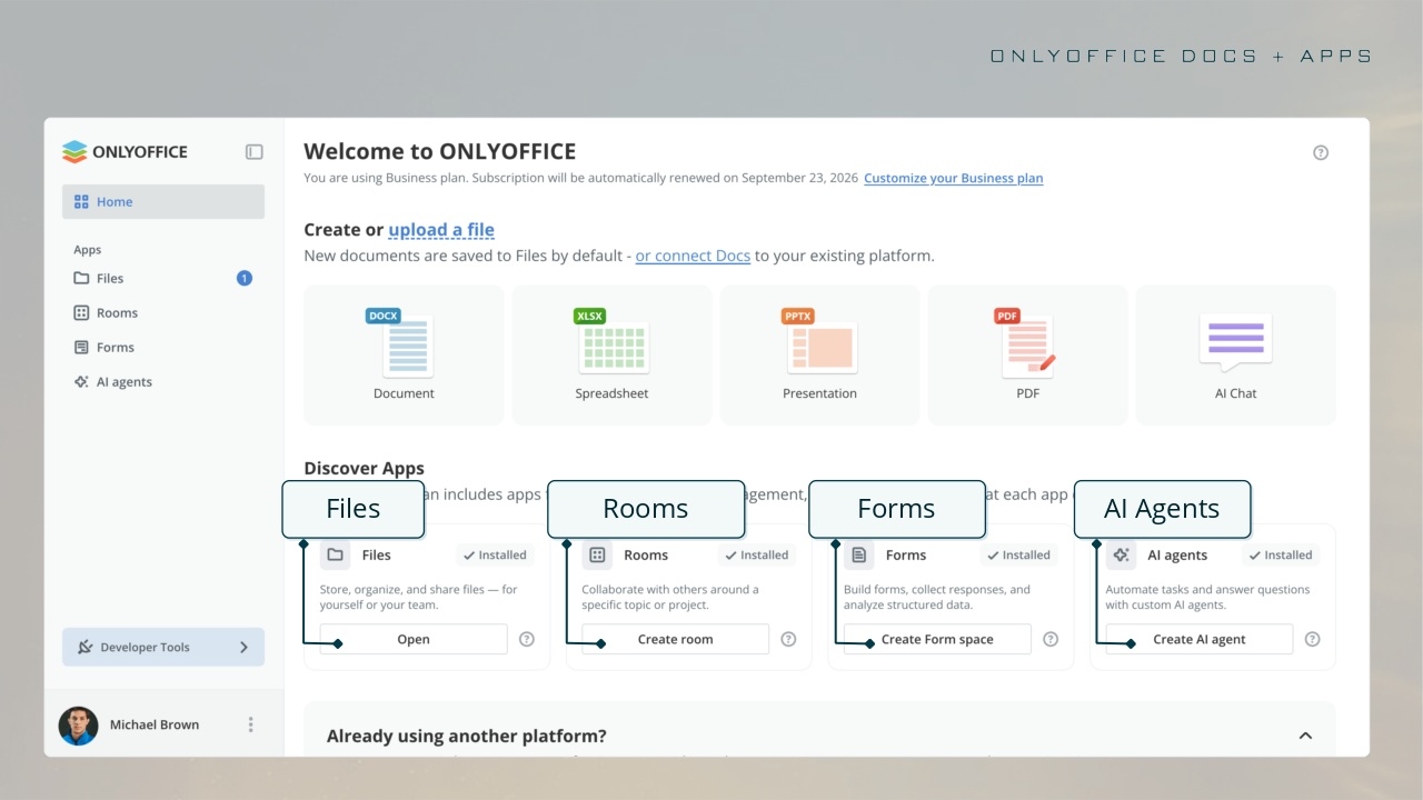 Onlyoffice application modulaire