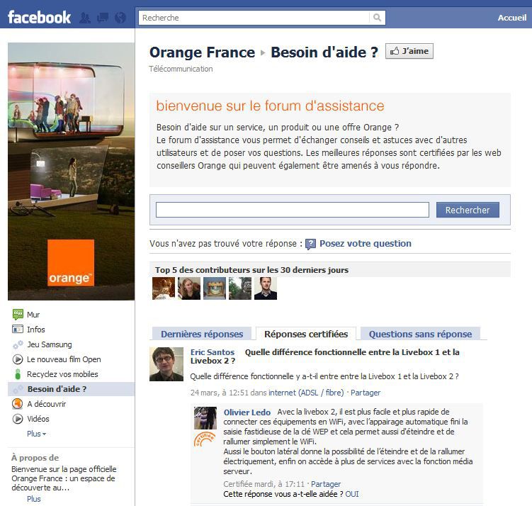 Orange-Facebook