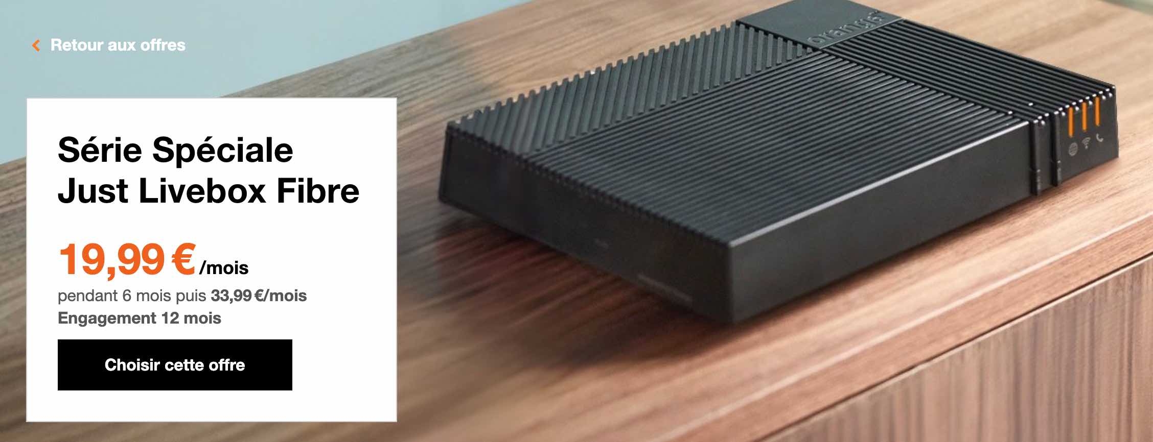 Orange Se?rie Spe?ciale Just Livebox Fibre