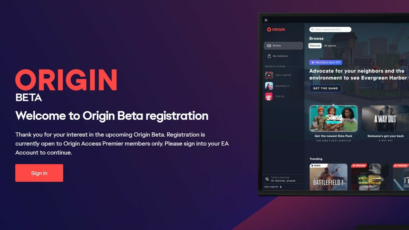 Origin Beta 2