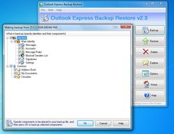 Outlook Express Backup Restore screen1