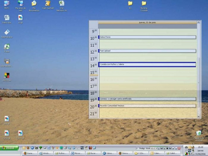 Outlook on Desktop screen