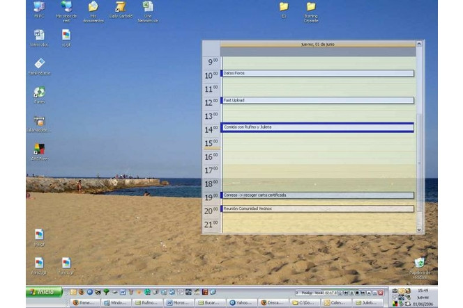 Outlook on Desktop screen
