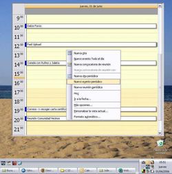 Outlook on the Desktop screen