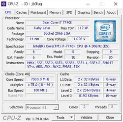 Overclocking Intel Core i7-7740K
