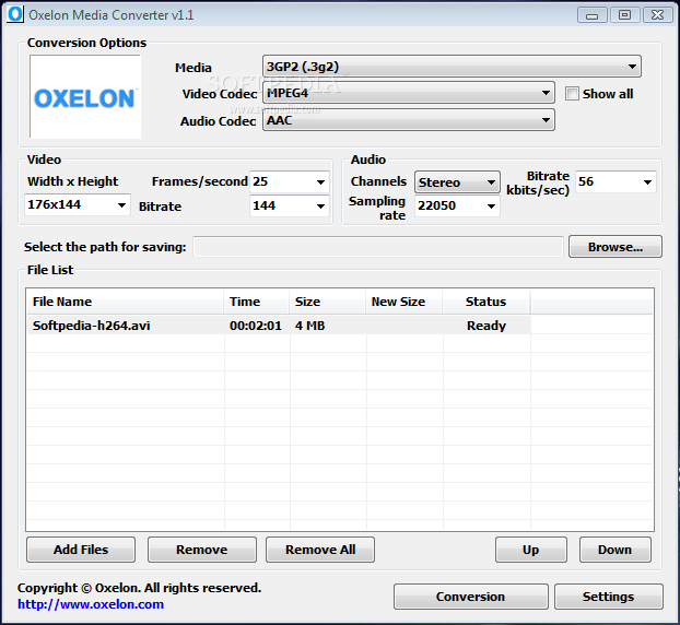 Oxelon Media Converter screen1