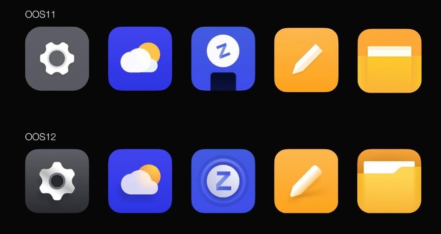 OxygenOS 12 icones