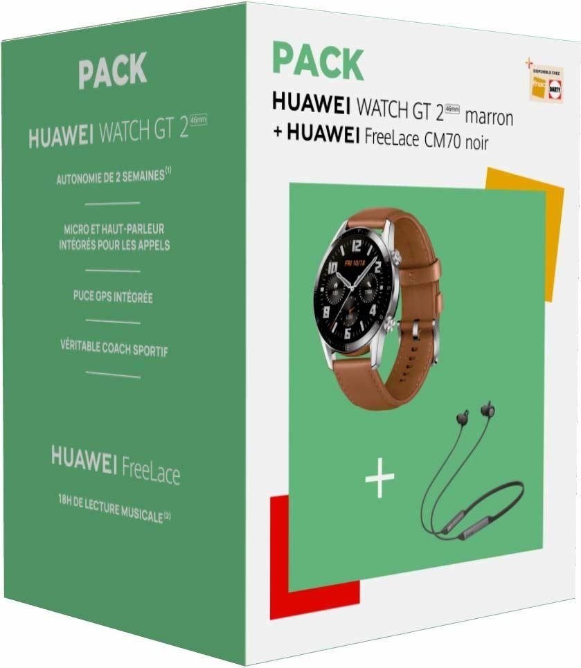 Pack-Montre-connectee-Huawei-Watch-GT2-46-mm-Claic-Ecouteurs-Huawei-FreeLace-CM70-Noir
