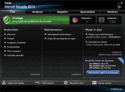 Panda Internet Security 2012 screen 1