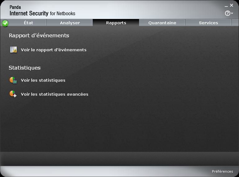 Panda Internet Security for Netbooks 2011 screen 2