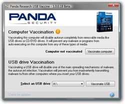 Panda USB Vaccine screen