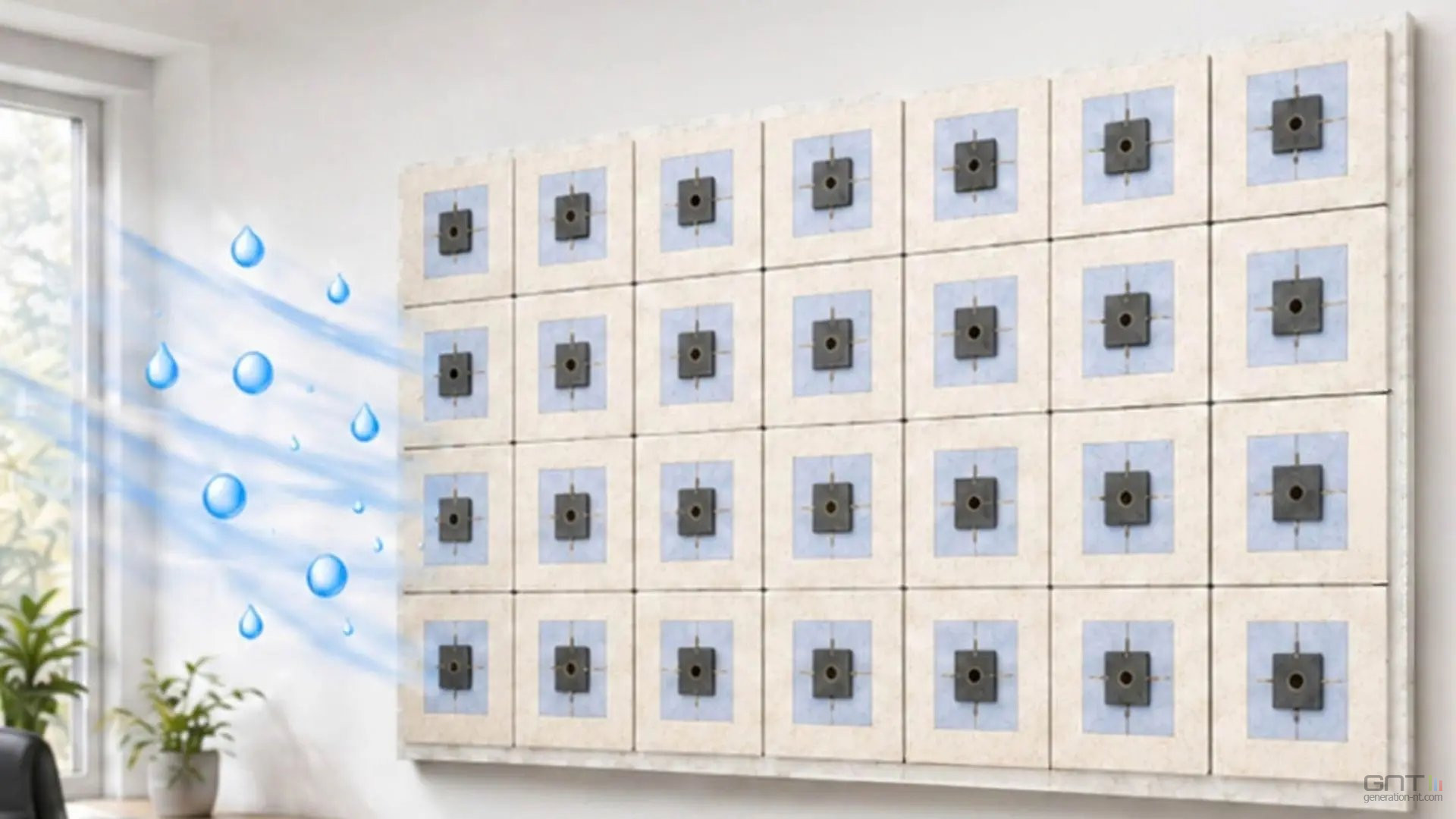 Ce papier peint produit de l'énergie grâce à l'air de votre salon