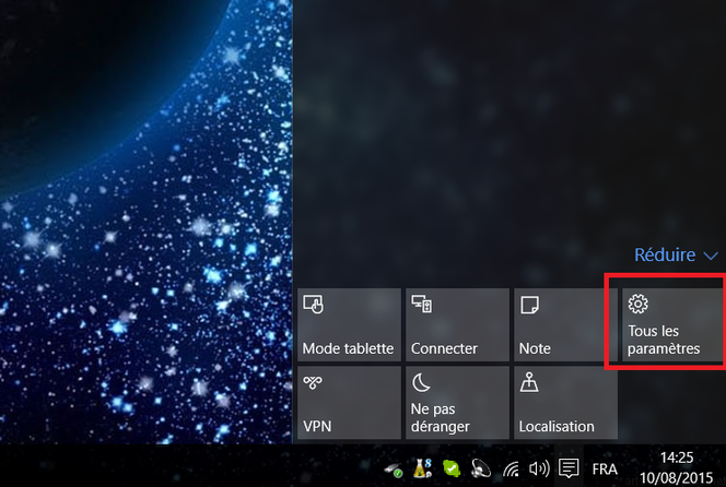 Paramètrer notifications Windows 10 (1)