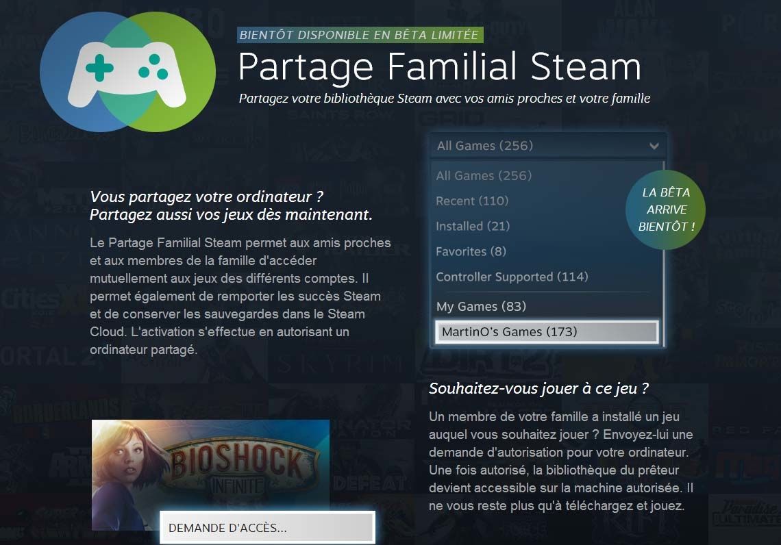 partage familial Steam
