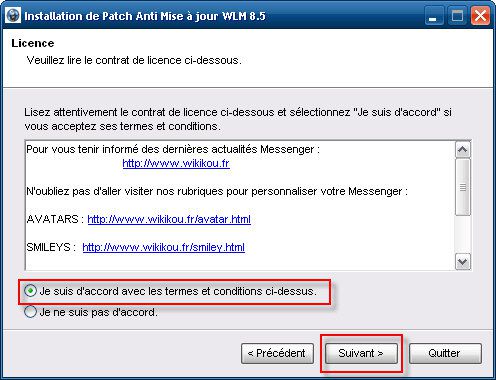 Patch anti mise Ã  jour pour Windows Live Messenger 8.5