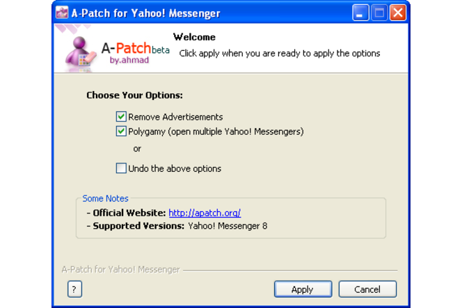 A-Patch for Yahoo Messenger screen1