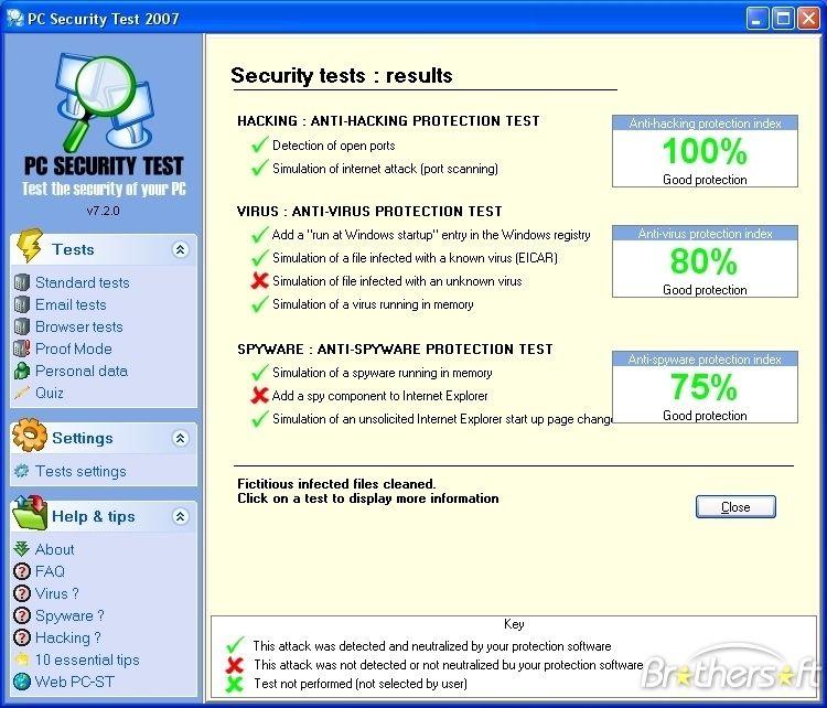 PC Security Test screen1.