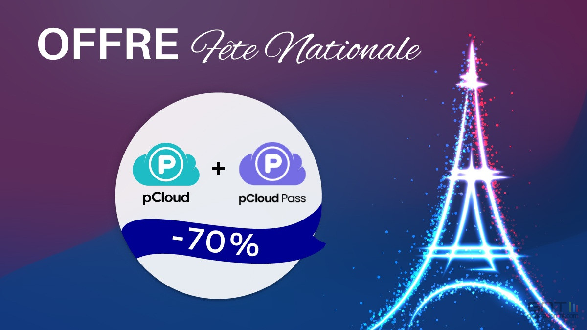 pCloud : le stockage cloud en Europe jusqu'à 10 To est à -70% pour la Fête Nationale !