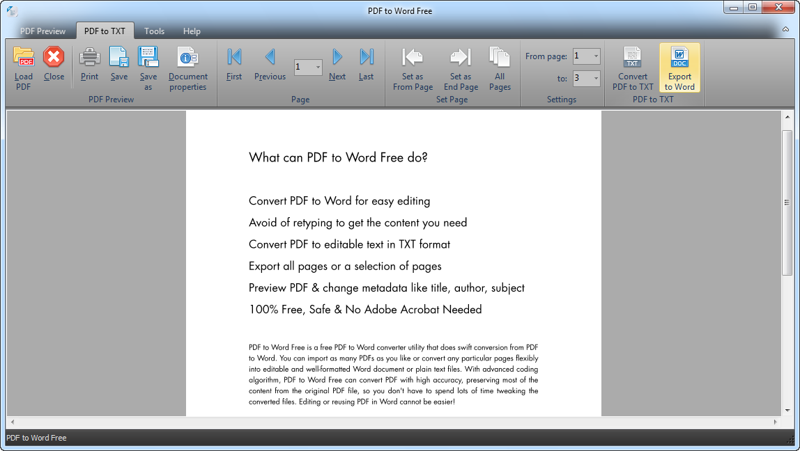 PDF to Word Free screen2