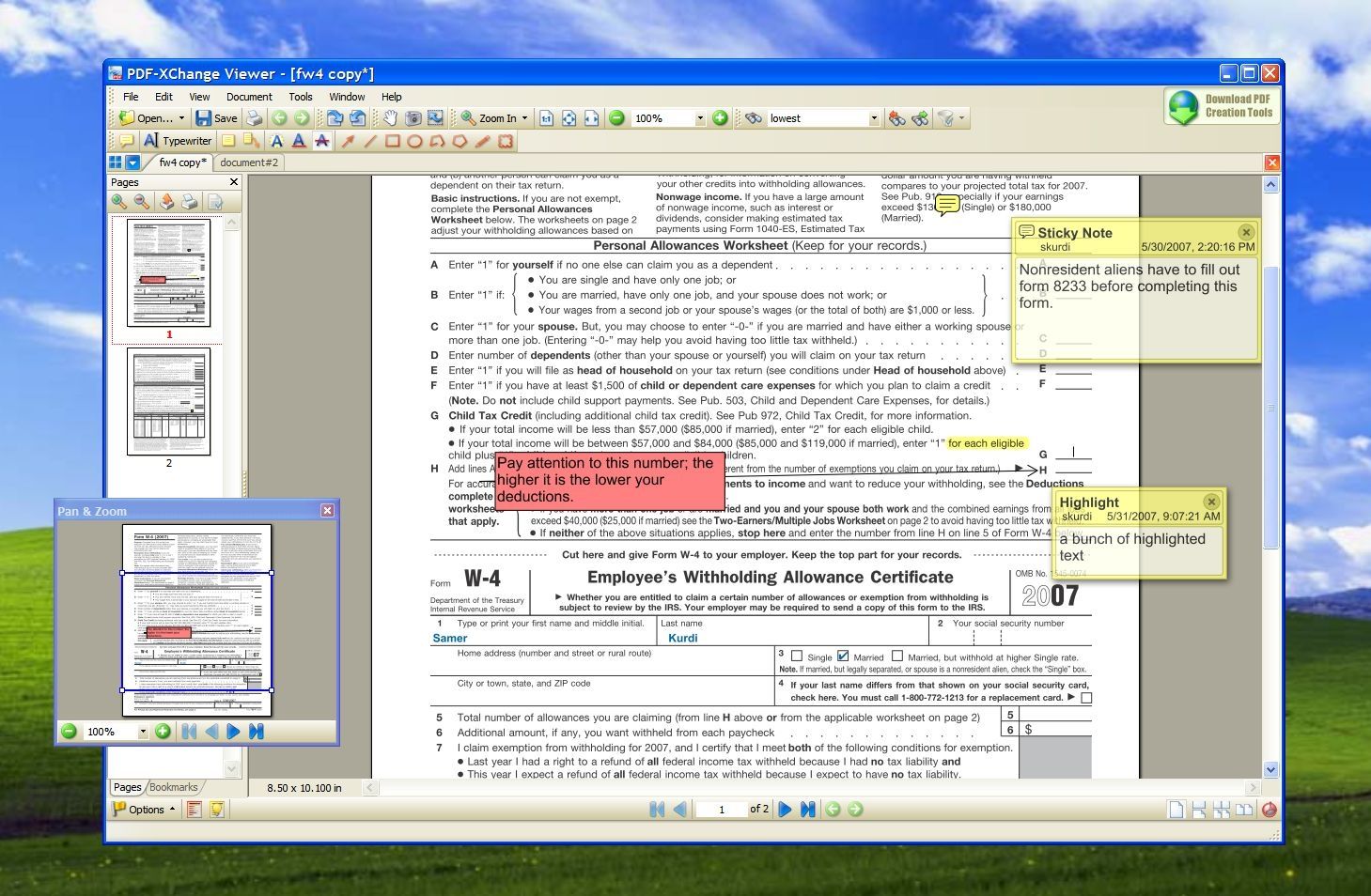 PDF-XChange Viewer screen1