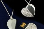 Pendentif coeur USB