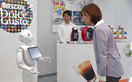 Pepper Nestlé robot vendeur japon