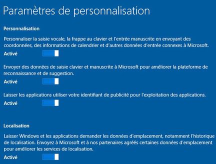 personnalisation Windows 10