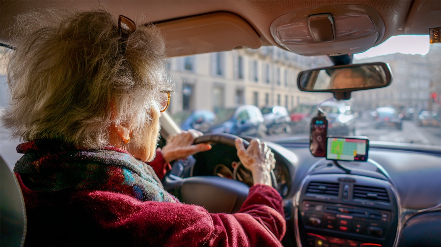 personne agÃ©e volant