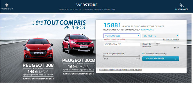 Peugeot webstore