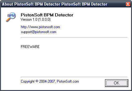 Pistonsoft BPM Detector screen1