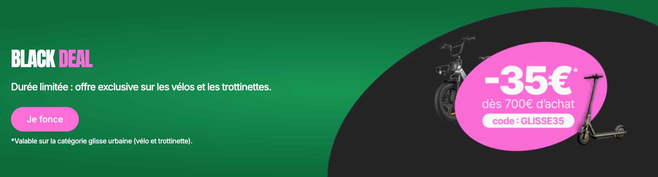 Pixmania Black Deal ve?los : trottinettes