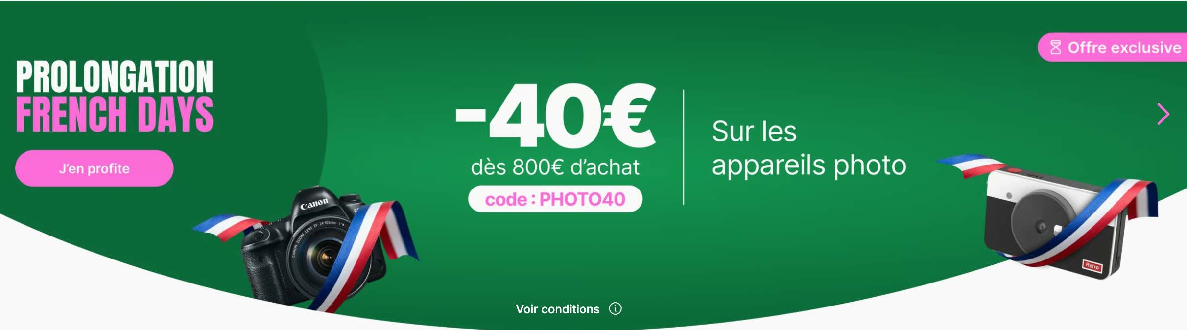 Pixmania-Erweiterung French Days-Kameras