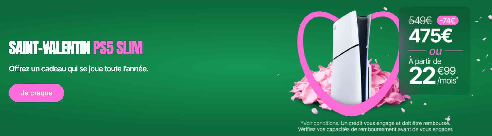 Pixmania Saint Valentin offre PS5